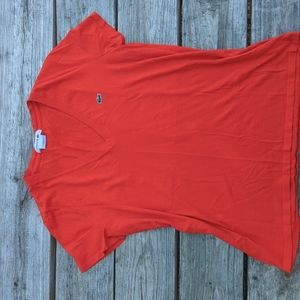 Deep orange Lacoste v-neck